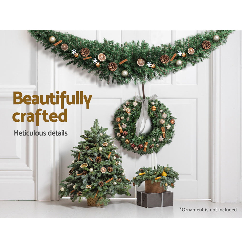 Jingle Jollys Christmas Garland 2.1M Xmas Tree Decoration Green Occasions > Lights   