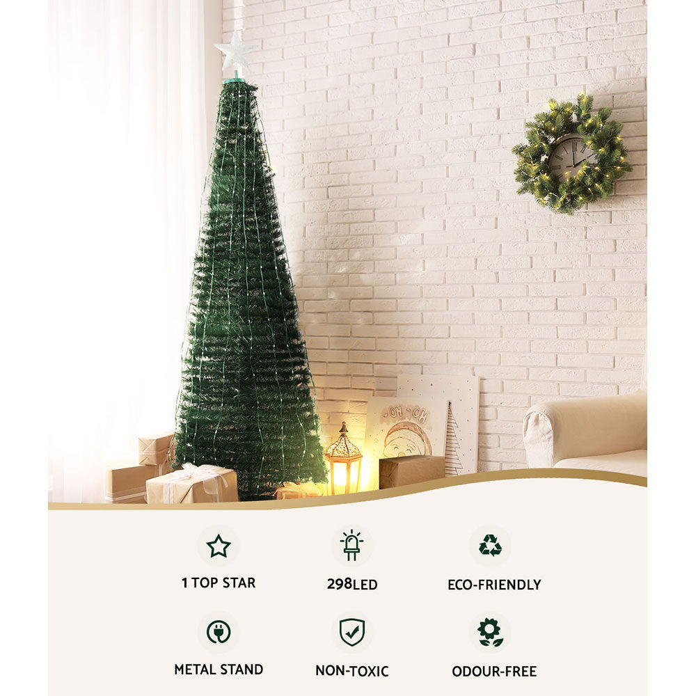 Jingle Jollys Christmas Tree 1.8M 298 LED Xmas Multi Colour Lights Optic Fibre Everything Christmas: The Main Event   