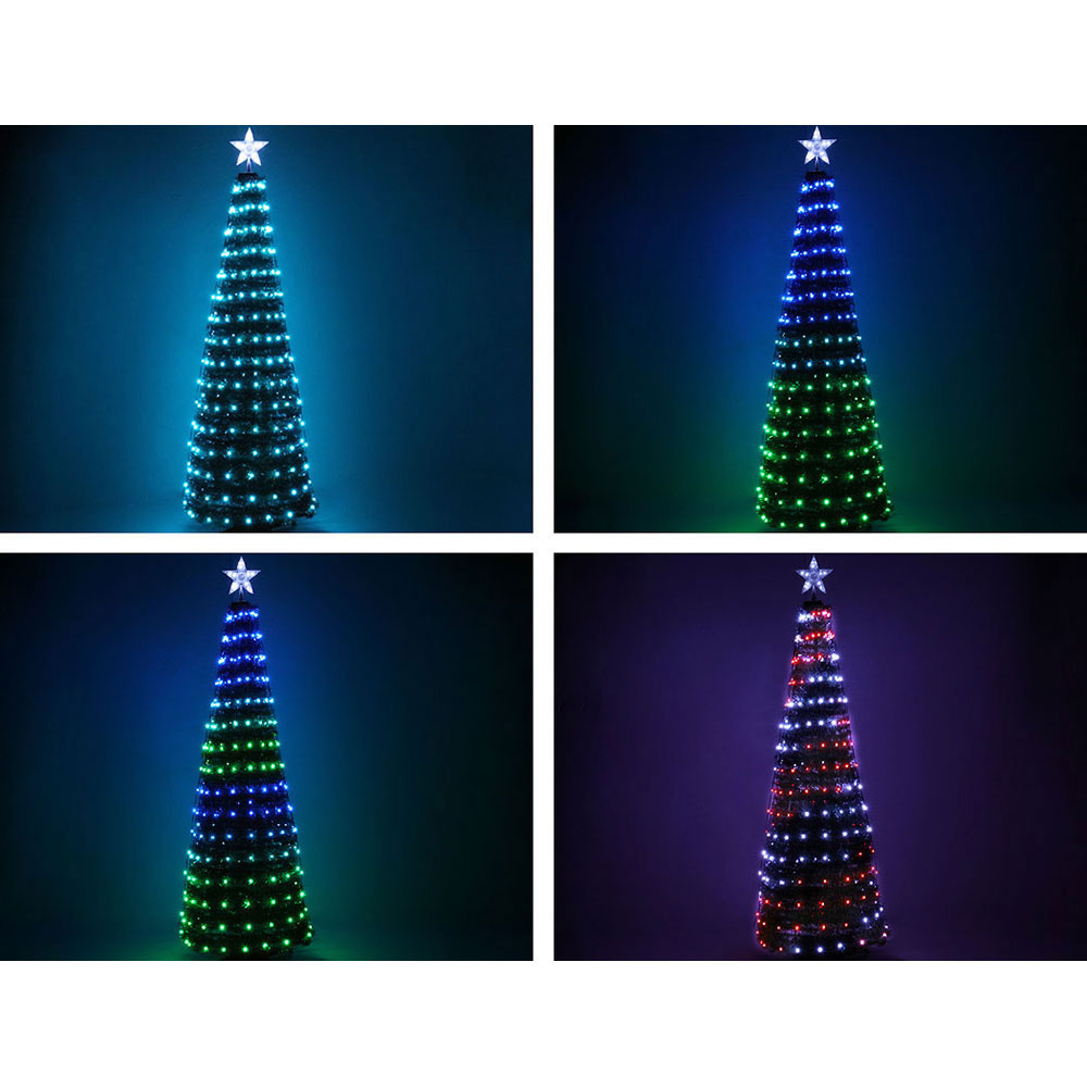 Jingle Jollys Christmas Tree 1.8M 298 LED Xmas Multi Colour Lights Optic Fibre Everything Christmas: The Main Event   