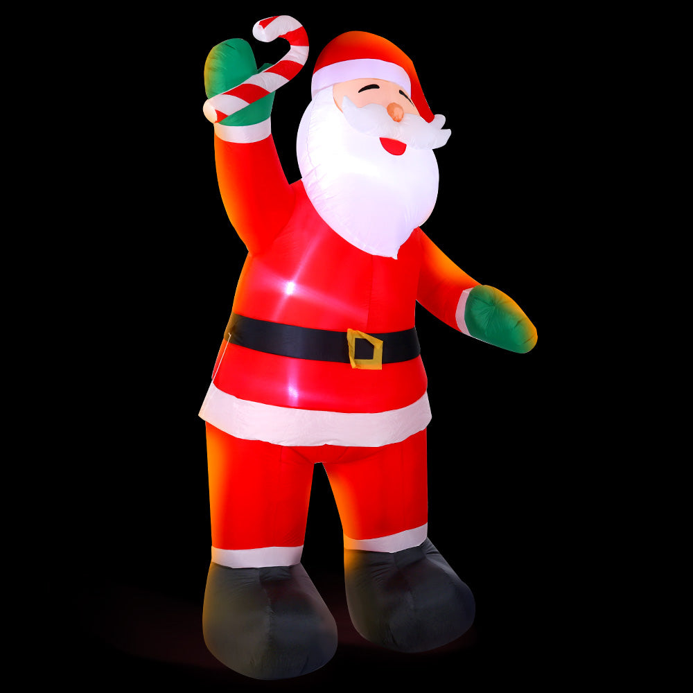 Jingle Jollys 3M Christmas Inflatable Santa Xmas Outdoor Decorations LED Lights Christmas Decorations - On Sale   