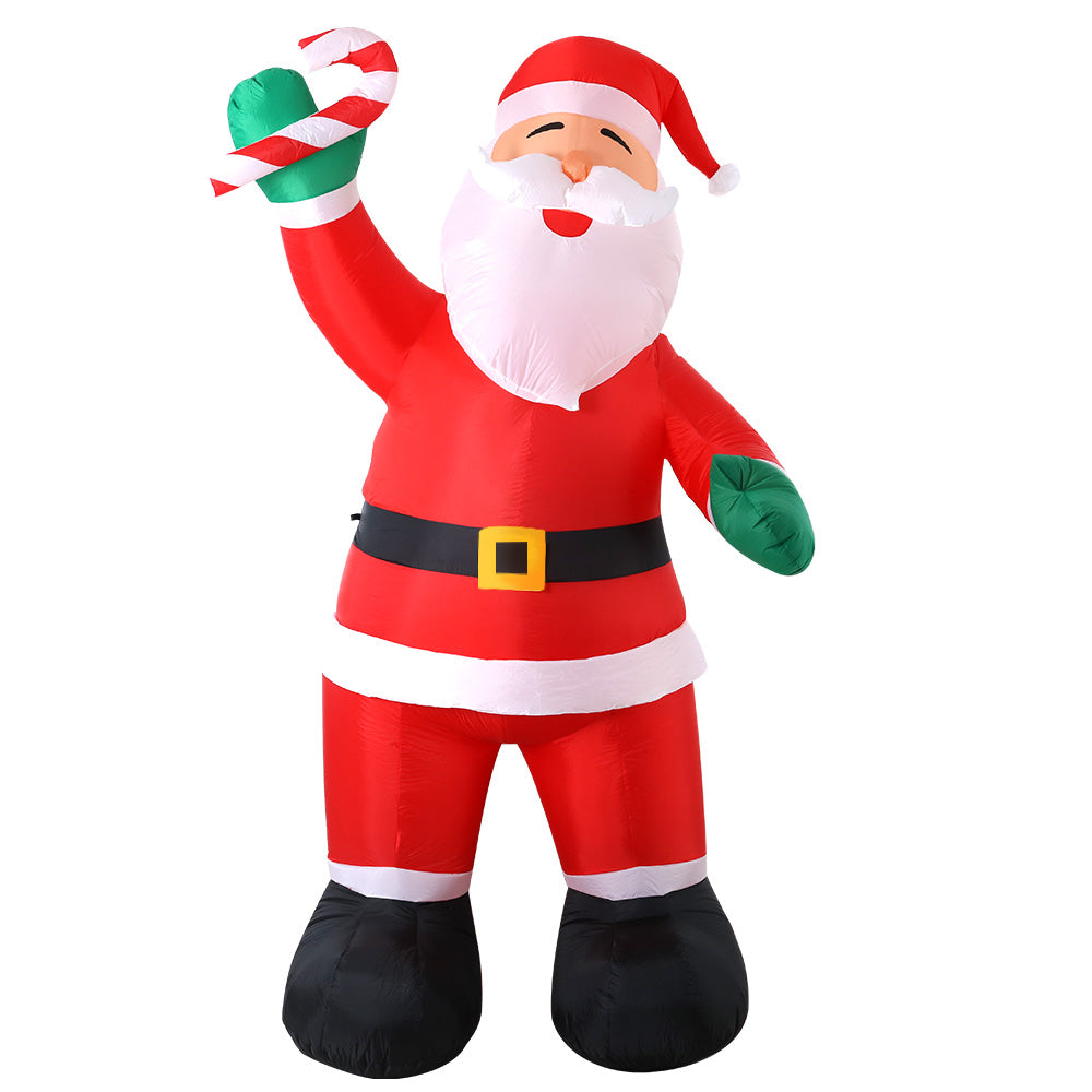 Jingle Jollys 3M Christmas Inflatable Santa Xmas Outdoor Decorations LED Lights Christmas Decorations - On Sale   