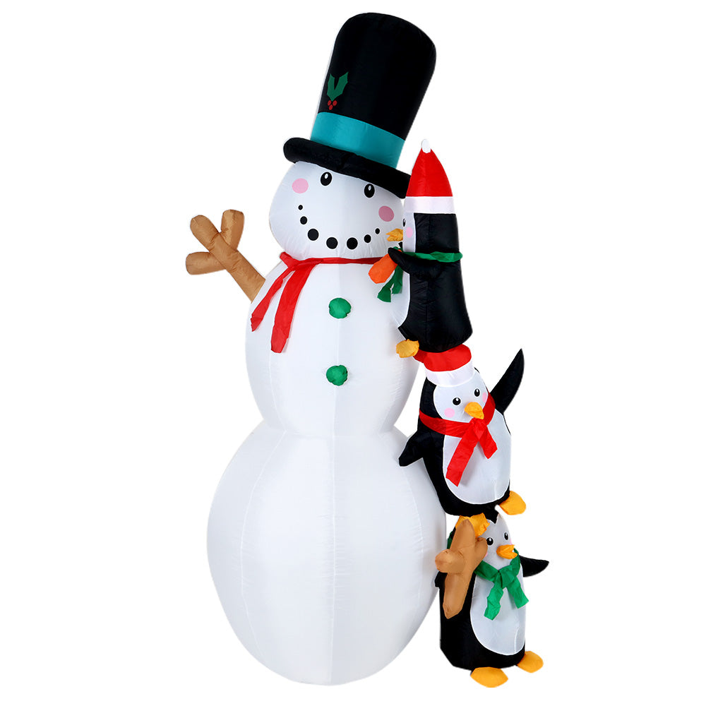 Jingle Jollys 2.4M Christmas Inflatable Snowman Xmas Lights Outdoor Decorations Christmas Decorations - On Sale   