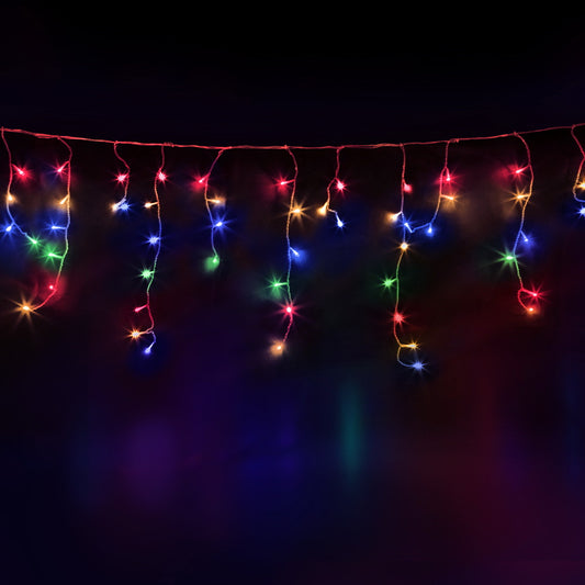 Jingle Jollys 500 LED Solar Powered Christmas Icicle Lights 20M Outdoor Fairy String Party Multicolour Occasions > Lights   