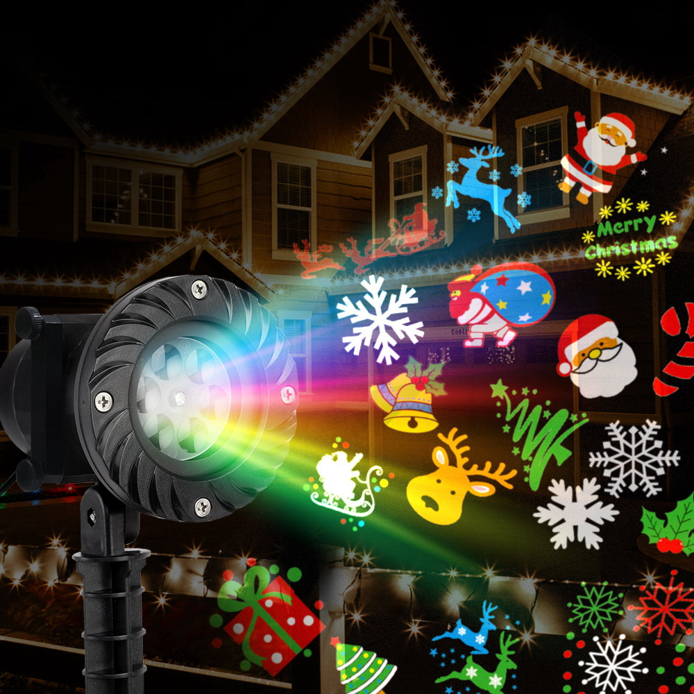 Jingle Jollys Pattern LED Laser Landscape Projector Light Lamp Christmas Party Occasions > Lights   