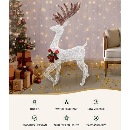 Jingle Jollys Christmas Lights Motif LED Rope Reindeer Waterproof Outdoor Occasions > Christmas   