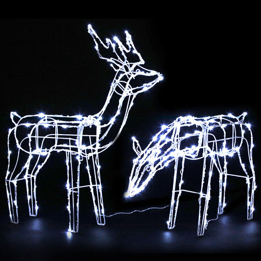 Jingle Jollys Christmas Motif Lights LED Rope Reindeer Waterproof Solar Powered Occasions > Christmas   
