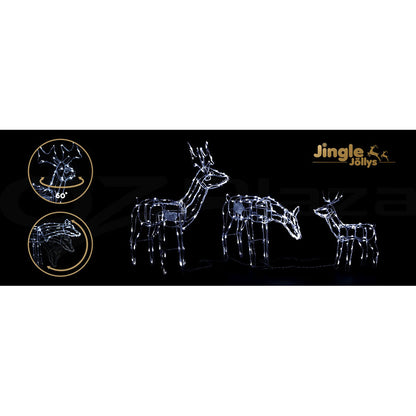 Jingle Jollys Christmas Motif Lights LED Rope Reindeer Waterproof Outdoor Occasions > Christmas   