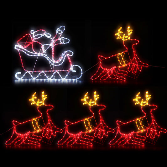 Jingle Jollys Christmas Motif Lights LED Rope Reindeer Waterproof Colourful Xmas Occasions > Christmas   