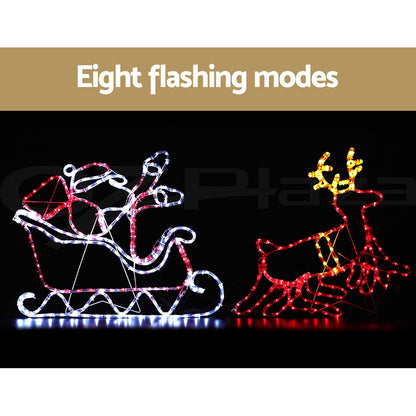 Jingle Jollys Christmas Motif Lights LED Rope Reindeer Waterproof Colourful Xmas Occasions > Christmas   