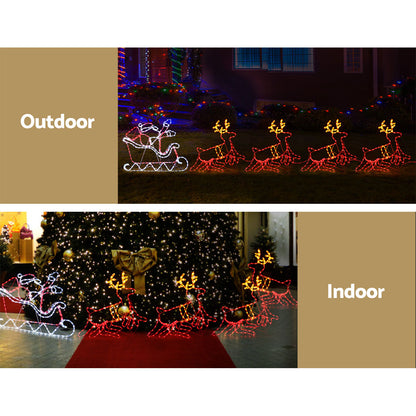 Jingle Jollys Christmas Motif Lights LED Rope Reindeer Waterproof Colourful Xmas Occasions > Christmas   