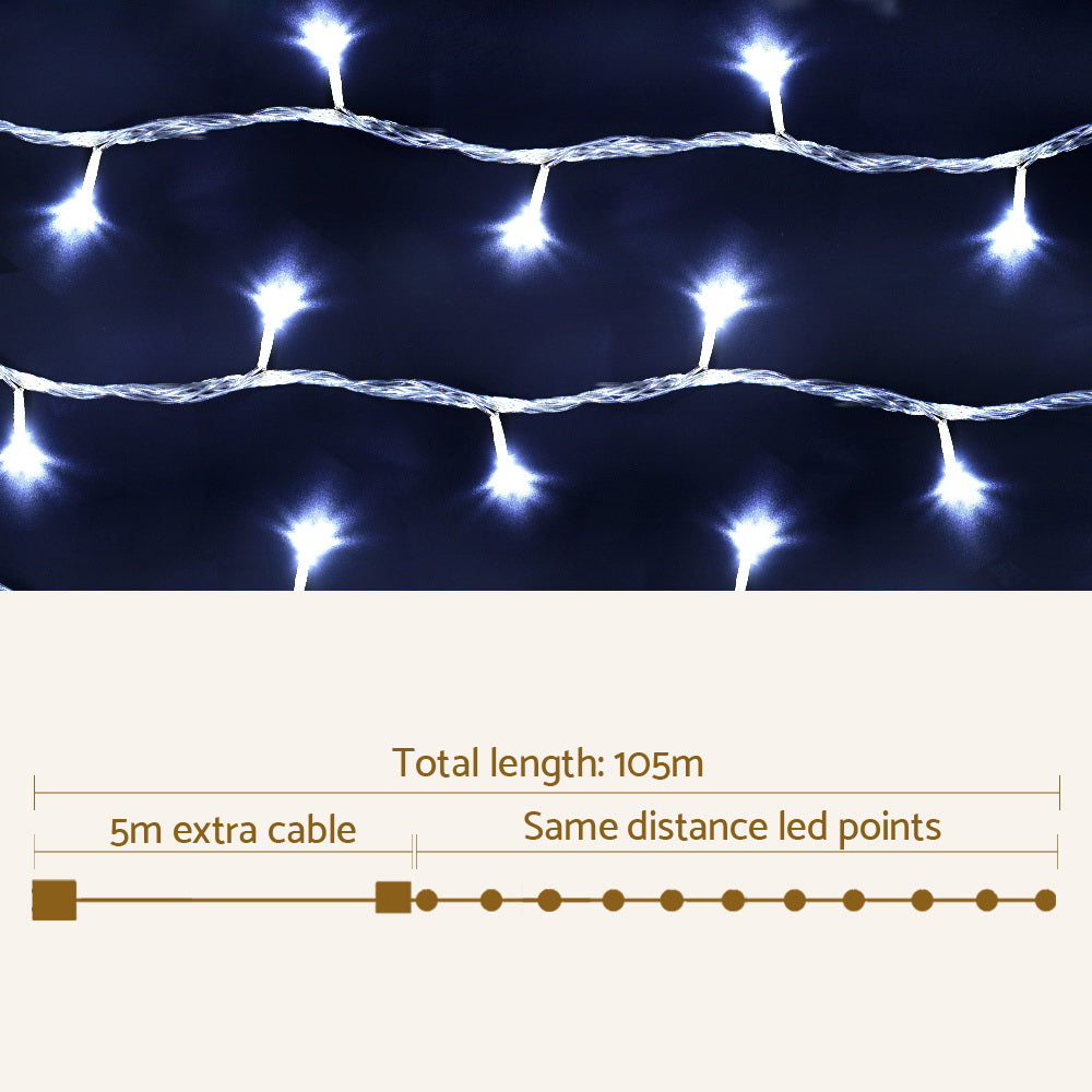 Jingle Jollys 100M Christmas String Lights 500LED Party Wedding Outdoor Garden Occasions > Lights   