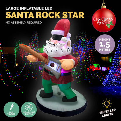 Large Inflatable Santa Rock Star